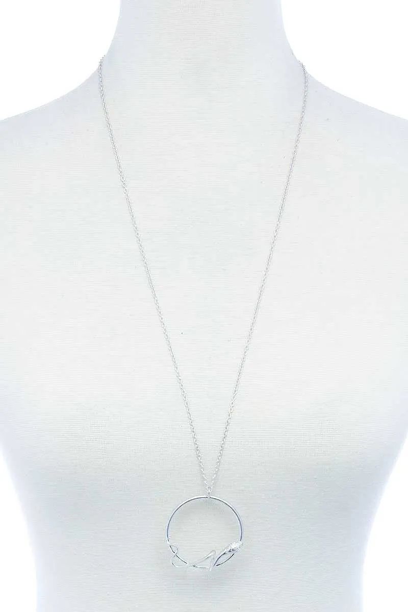 Designer Fashion Snake Ring Pendant Necklace