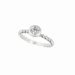 DIAMOND BEZEL SET RING 14K GOLD (0.25 CTW) R6806P.25