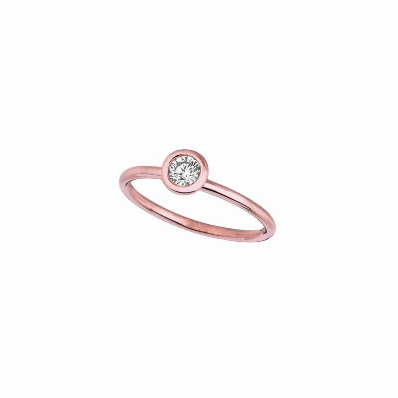 DIAMOND BEZEL SET RING 14K GOLD (0.3 CTW) 1