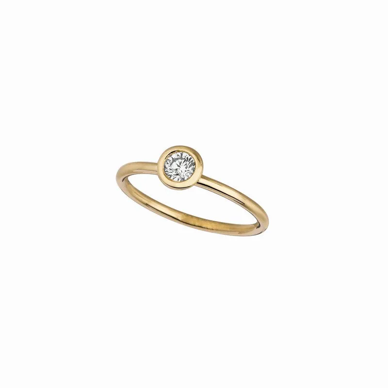 DIAMOND BEZEL SET RING 14K GOLD (0.3 CTW) 1