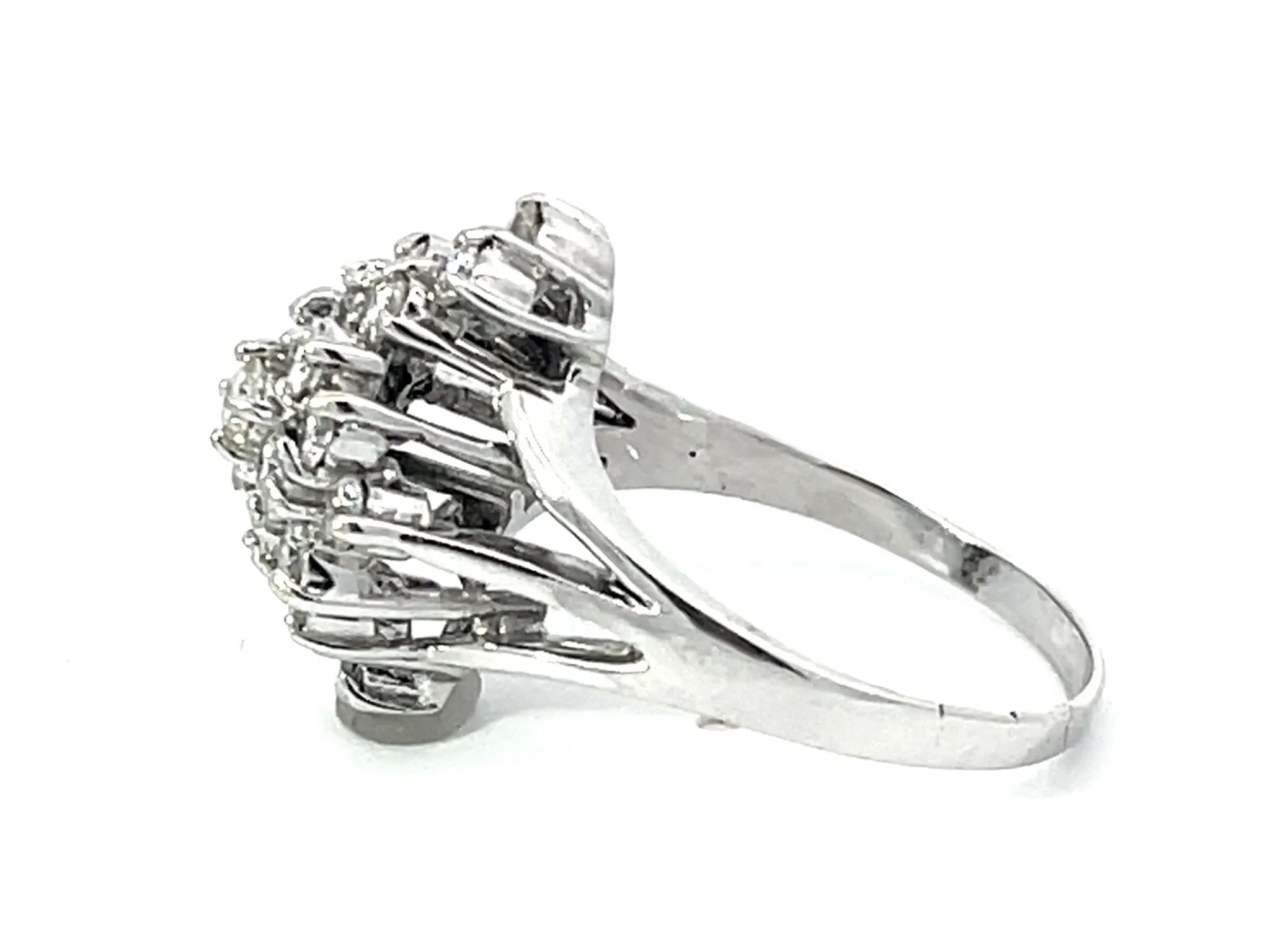 Diamond Cluster Ring in 14k White Gold
