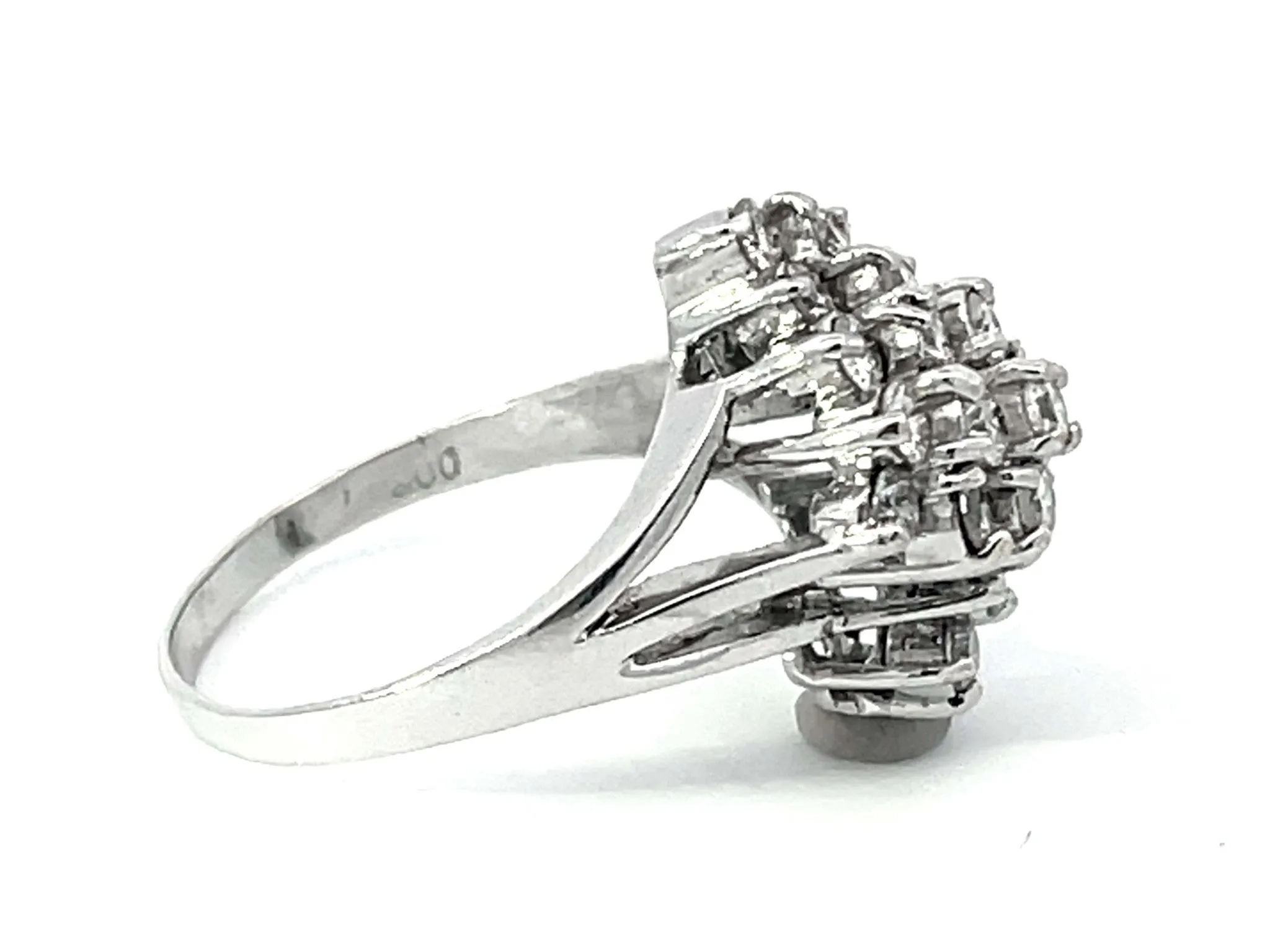 Diamond Cluster Ring in 14k White Gold