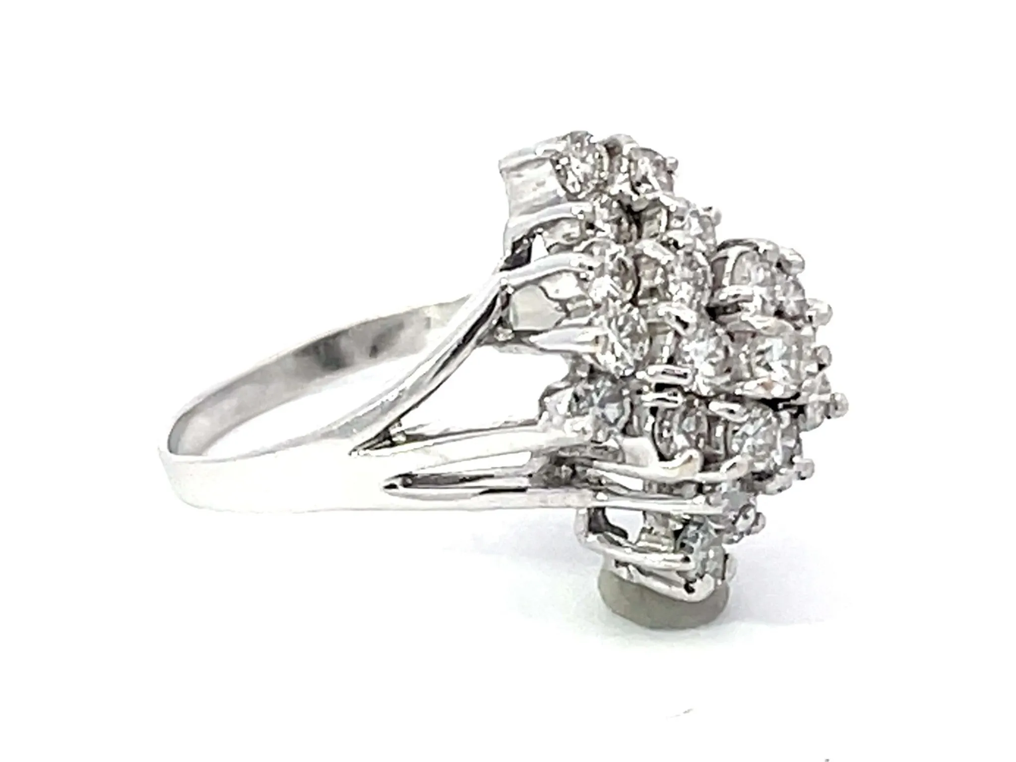 Diamond Cluster Ring in 14k White Gold