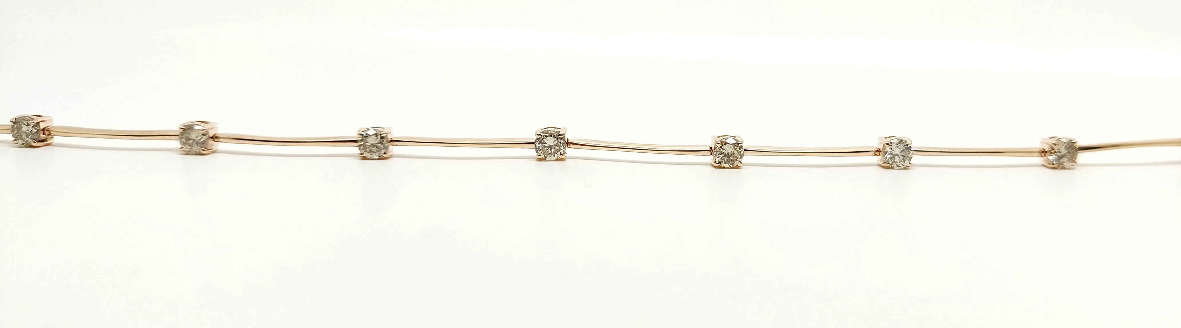 Diamond Station Bracelet in 14k Rose Gold Ad No. 2021