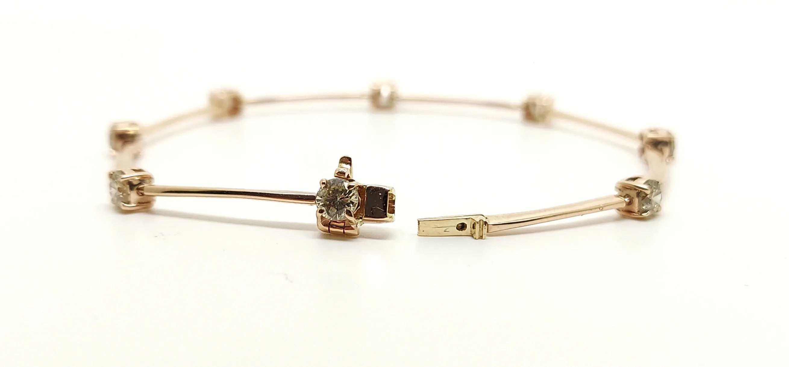 Diamond Station Bracelet in 14k Rose Gold Ad No. 2021