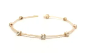 Diamond Station Bracelet in 14k Rose Gold Ad No. 2021