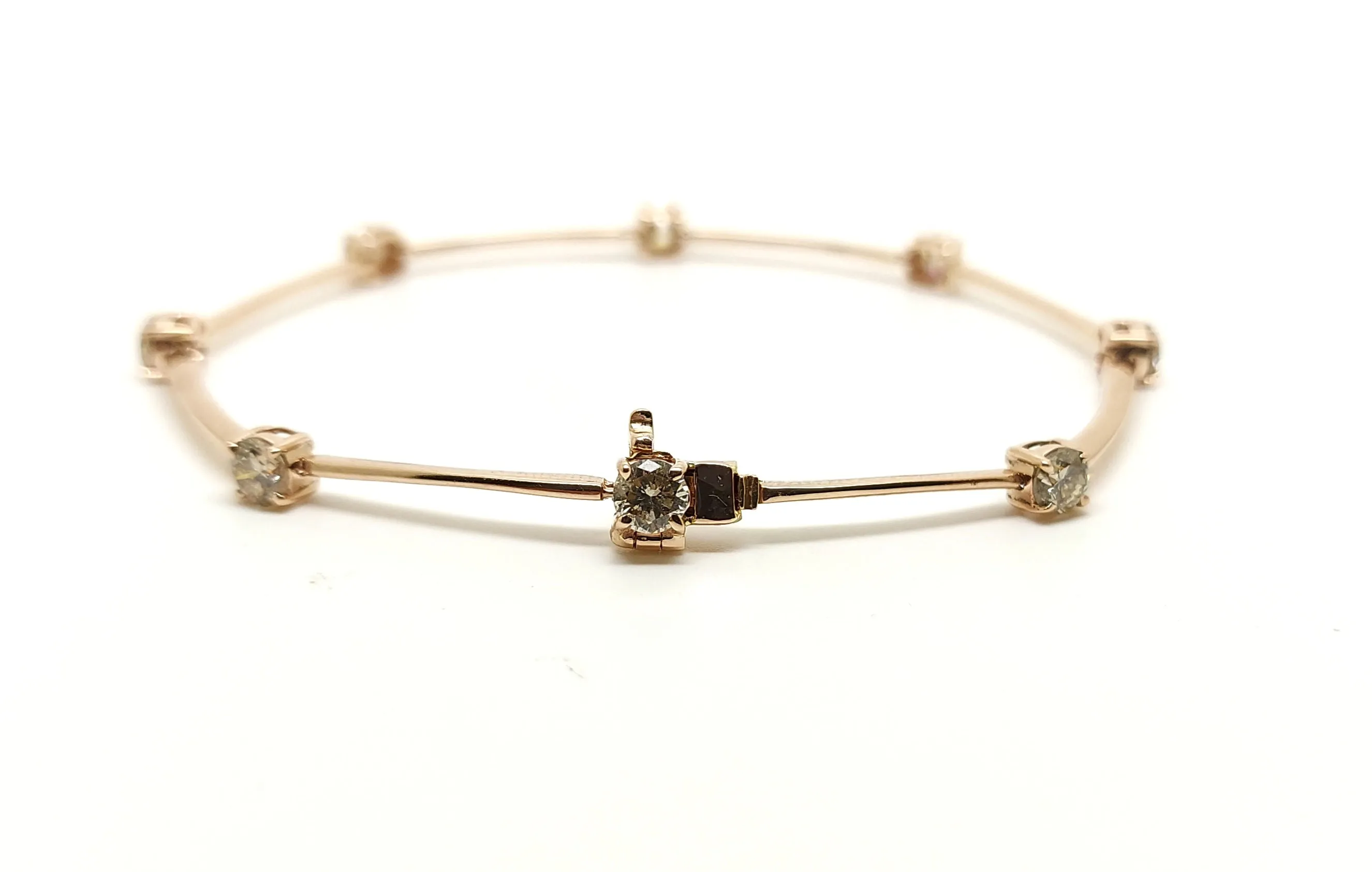 Diamond Station Bracelet in 14k Rose Gold Ad No. 2021