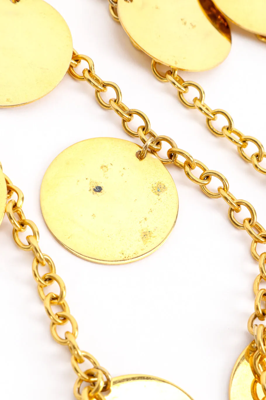 Disc Chain Fringe Necklace