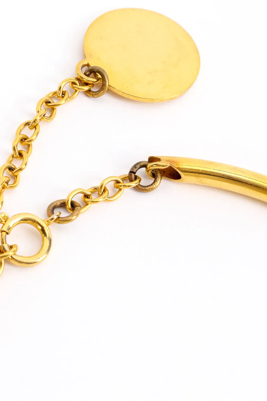 Disc Chain Fringe Necklace