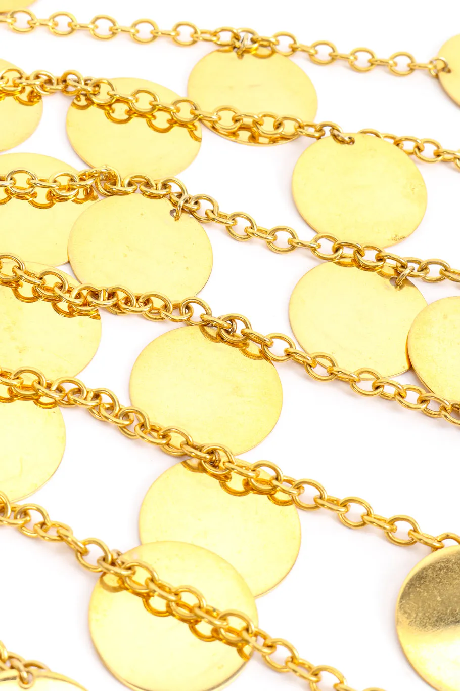 Disc Chain Fringe Necklace