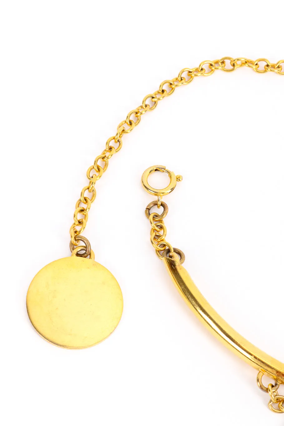 Disc Chain Fringe Necklace