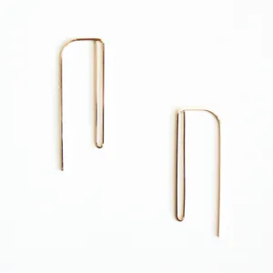 Double Bar Threader Earrings - Long