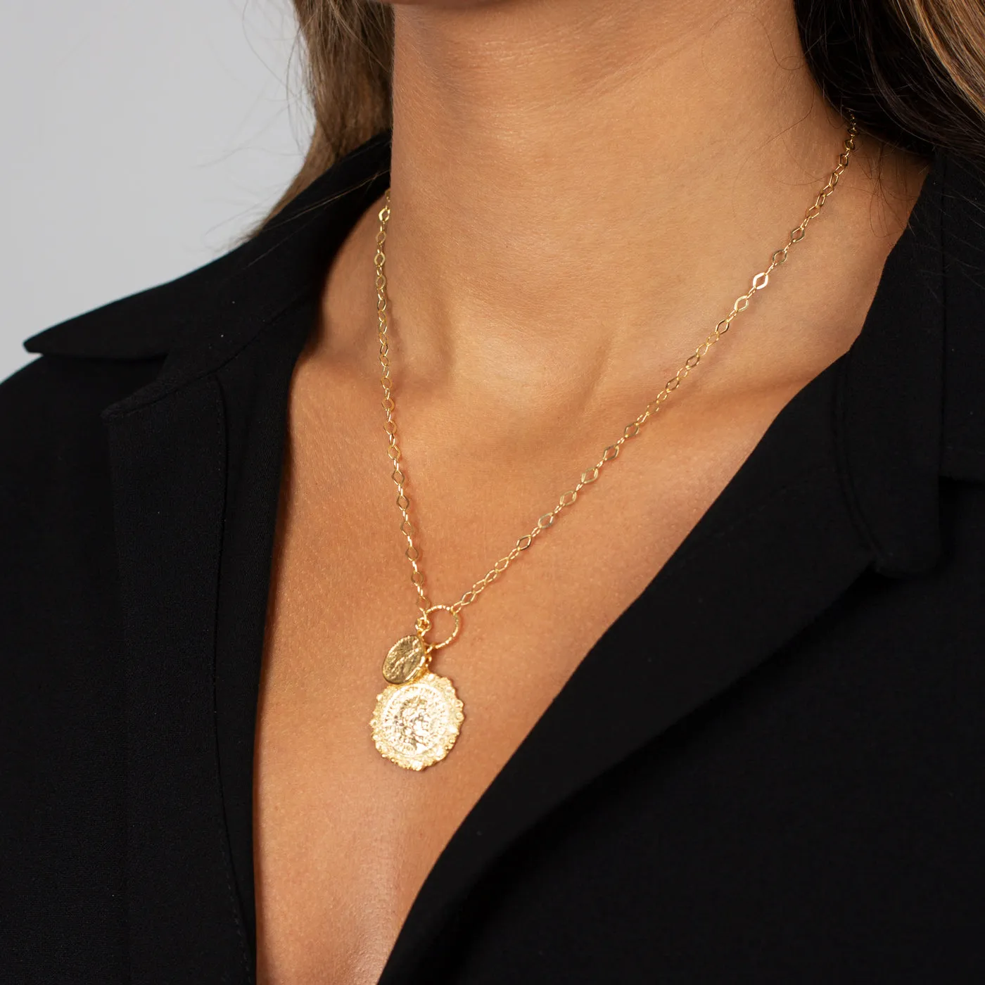 Double Coin Necklace