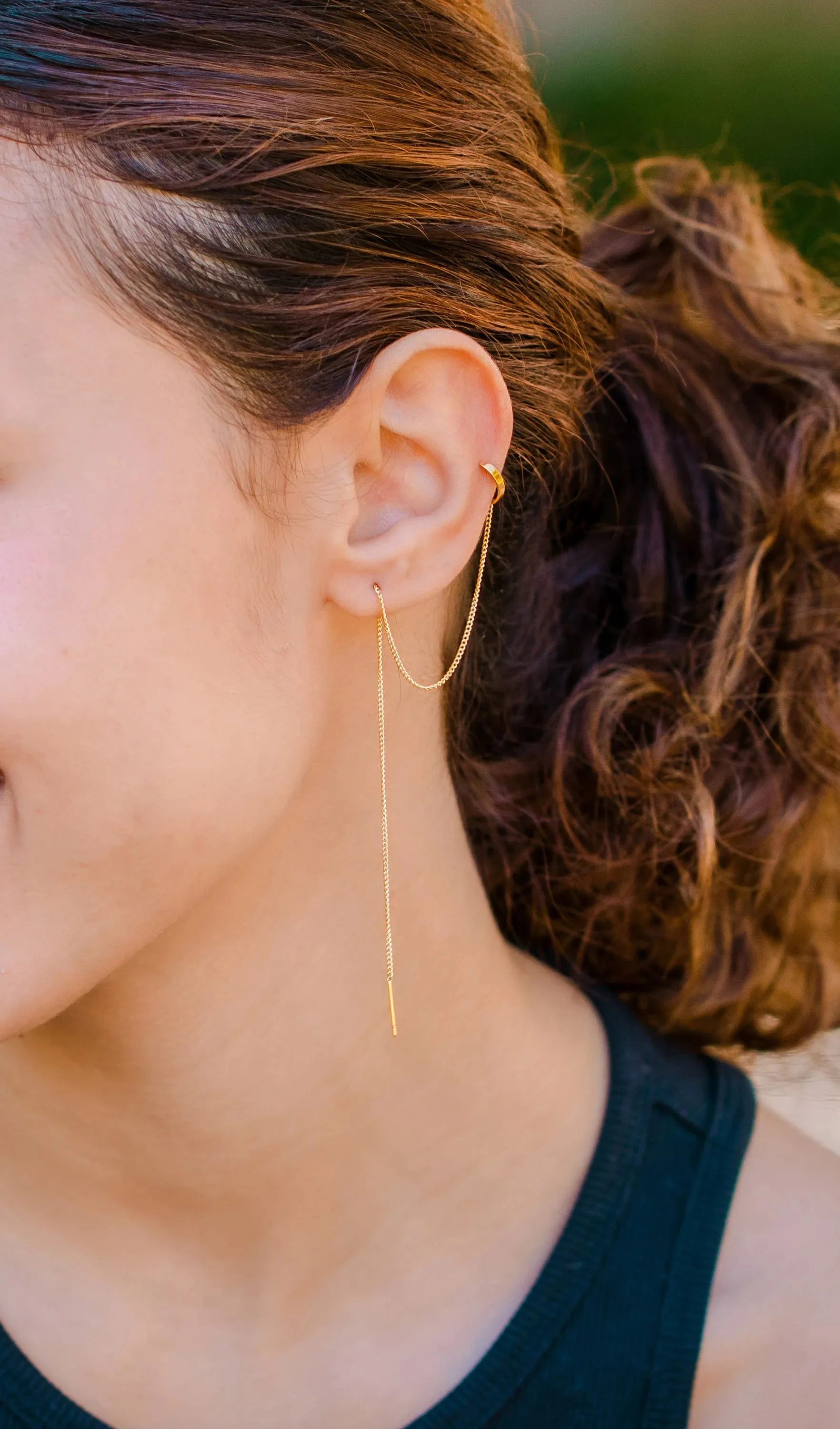 Ear Cuff Chain Earrings