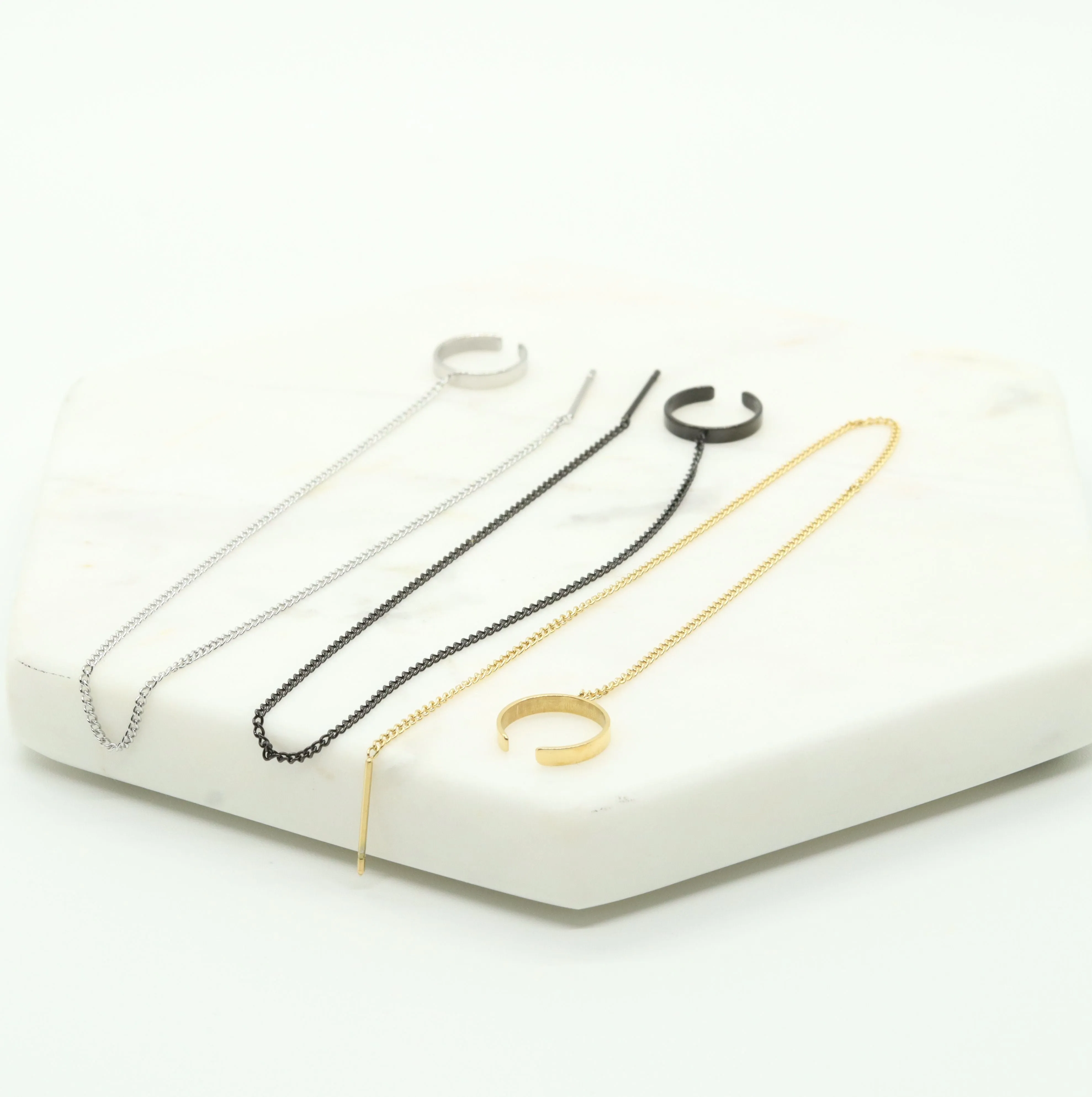 Ear Cuff Chain Earrings