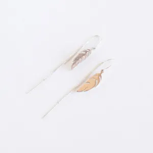 Earring Threader Feather Sterling Silver