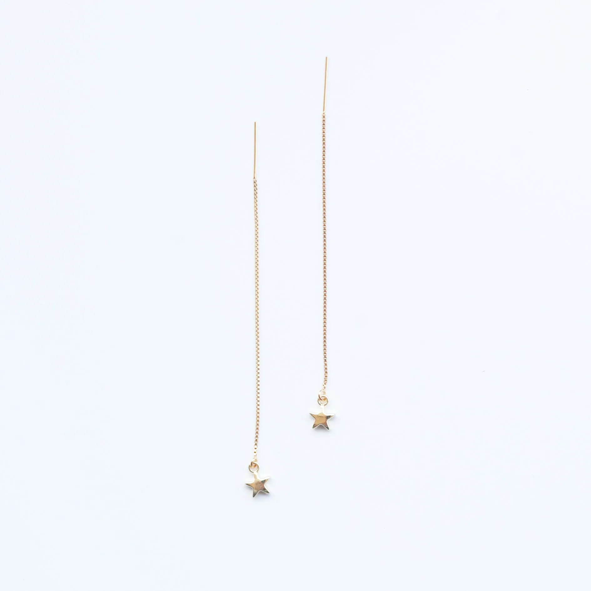 Earring Threader with Star in 18K Gold Filled