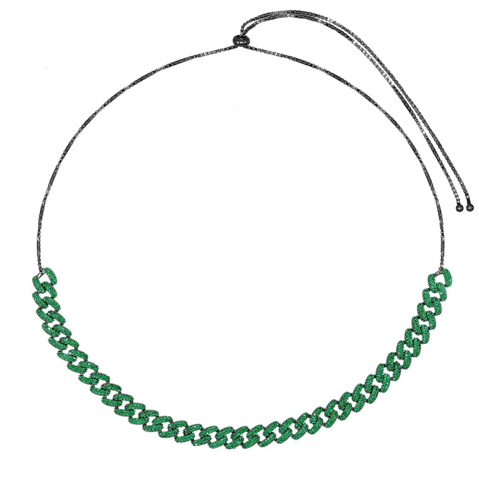 Emerald Chain Link Choker