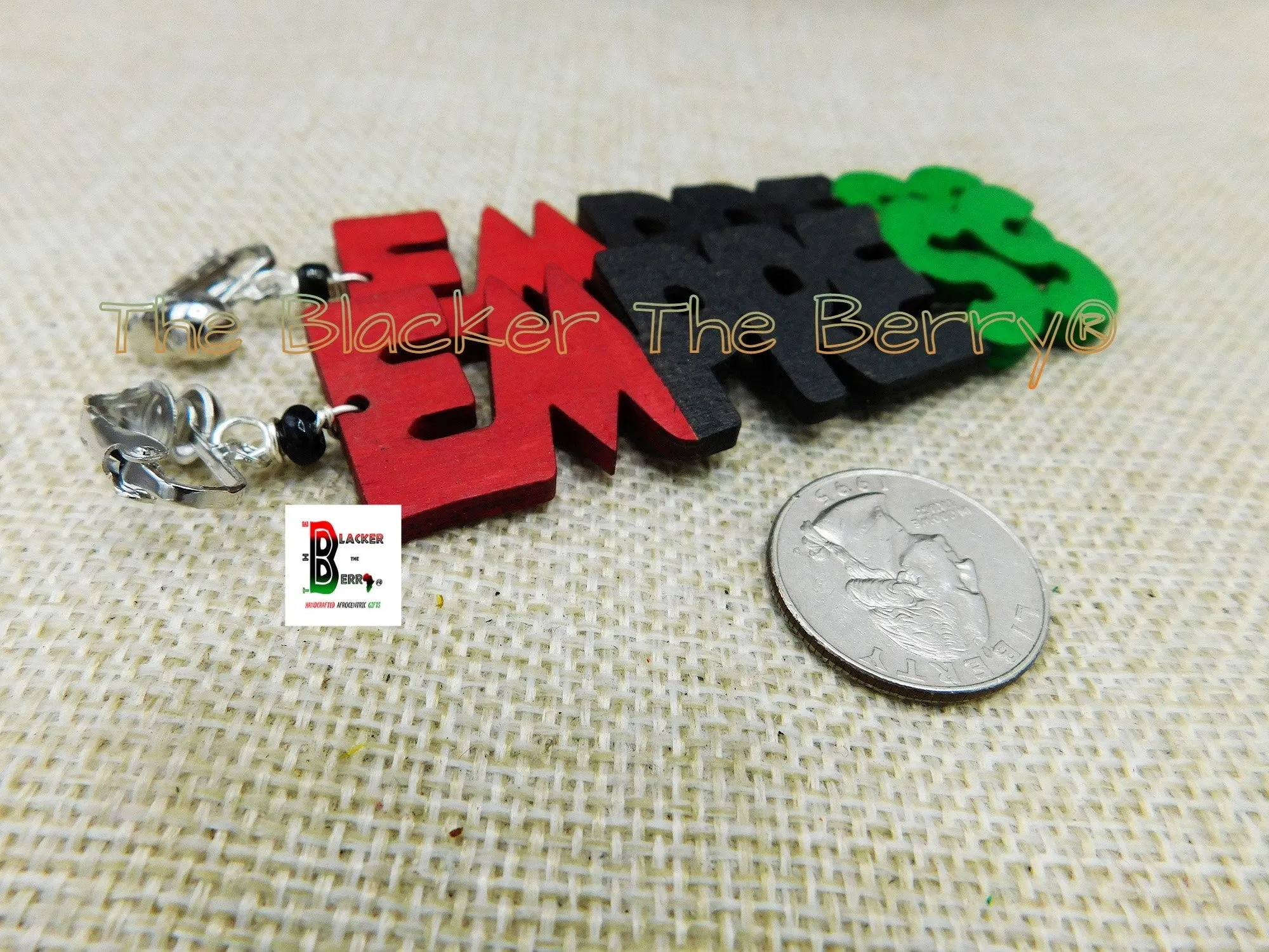 Empress Clip On Earrings RBG Jewelry 3.5 Inches Women Pan African