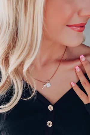 Eternity Lock Necklace by Melania Clara - Gold
