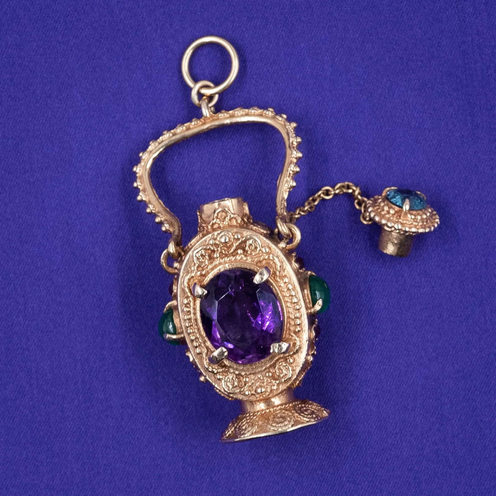 Etruscan Revival Bottle Pendant c. 1950s