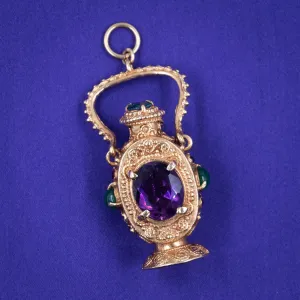 Etruscan Revival Bottle Pendant c. 1950s