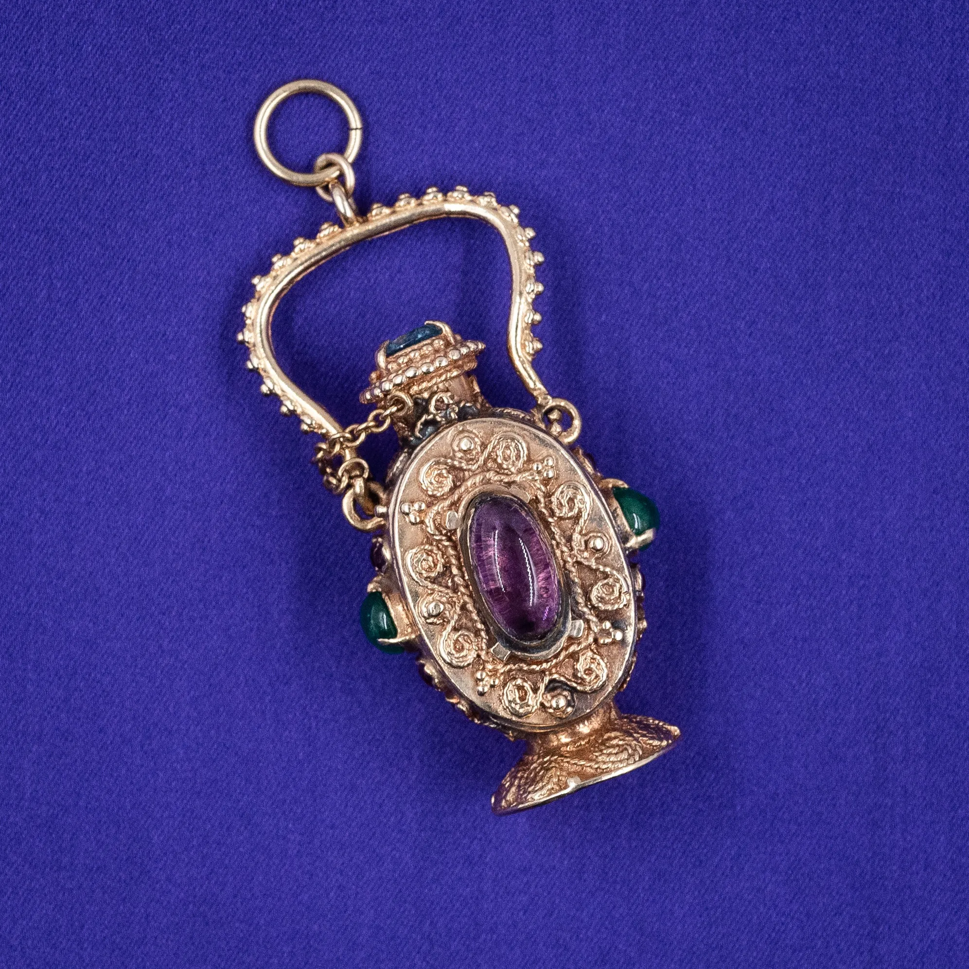 Etruscan Revival Bottle Pendant c. 1950s