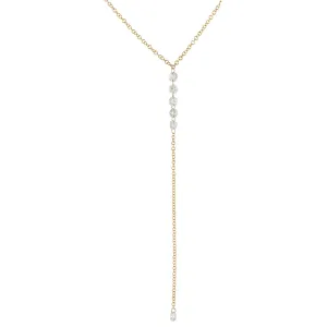 Floating Diamond Lariat 14K
