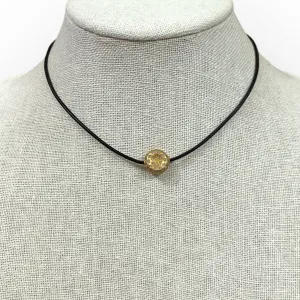 Gold & Diamond Rondel Choker | 15”