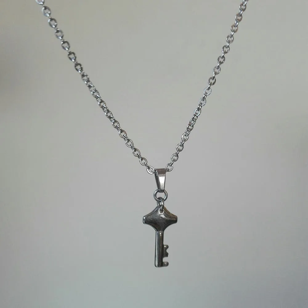 Heart Lock Bracelet & Key Necklace Set