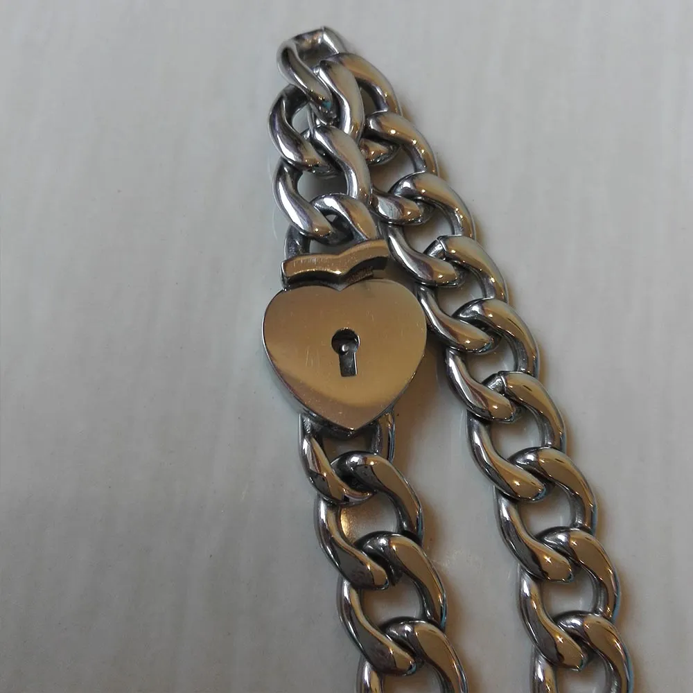 Heart Lock Bracelet & Key Necklace Set