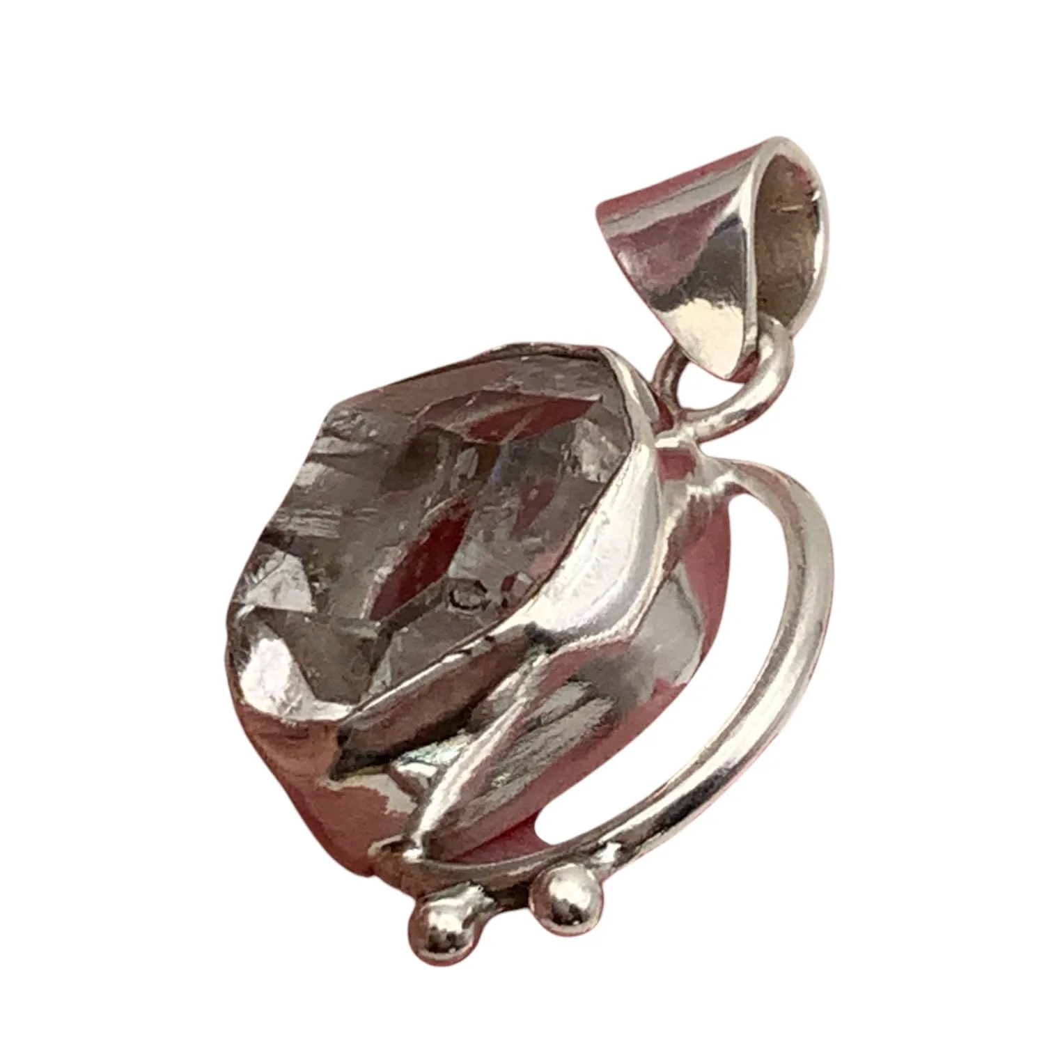 Herkimer Diamond Solid 925 Sterling Silver Pendant