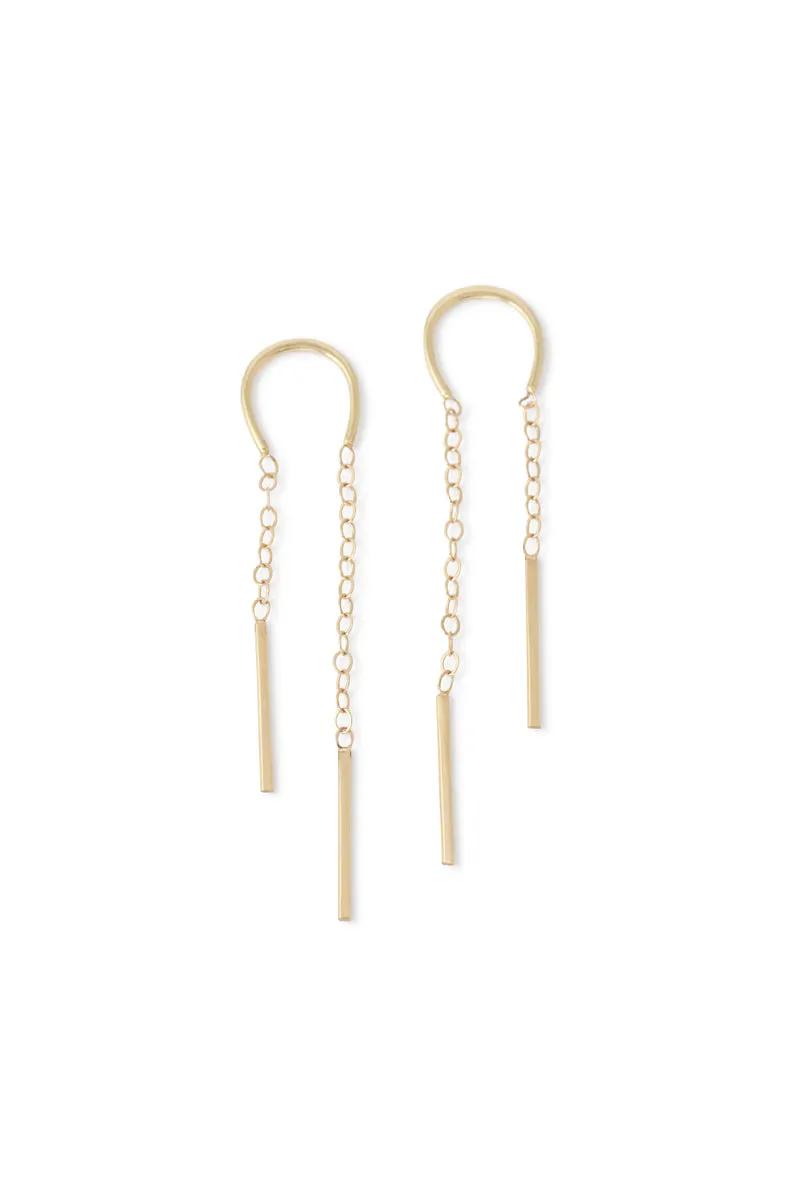 Horseshoe Threader Earrings
