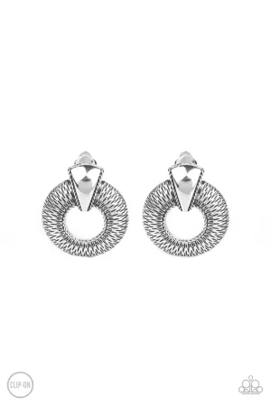 Industrial Innovator - Silver Clip-On Earring