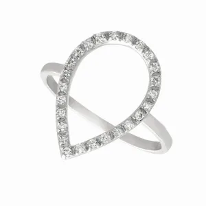 ‘INVERTED PEAR’ DIAMOND RING 14K GOLD (0.25 CTW)