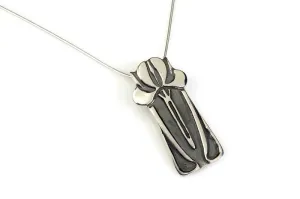 Iris Style Silver Pendant