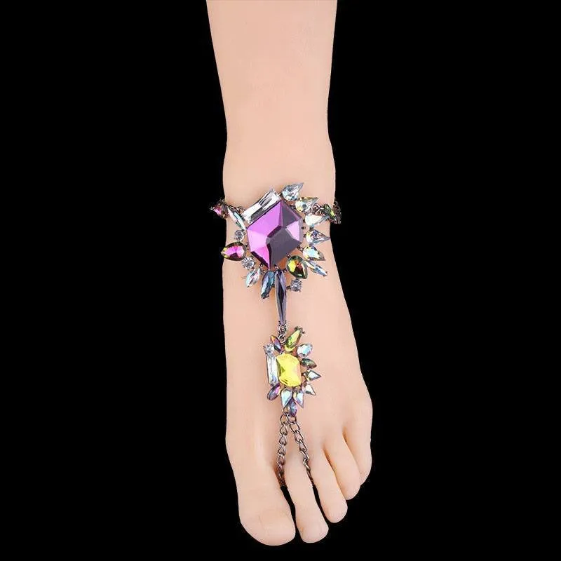 Jagged Gems Austrian Crystal Anklet