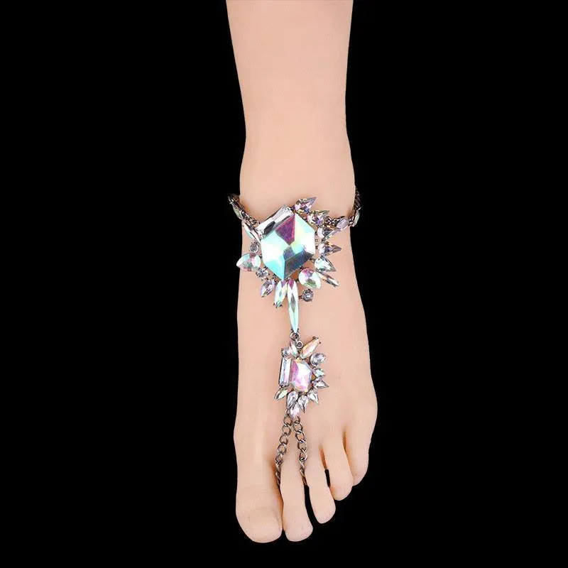 Jagged Gems Austrian Crystal Anklet