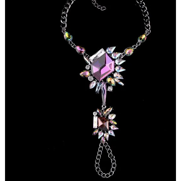 Jagged Gems Austrian Crystal Anklet