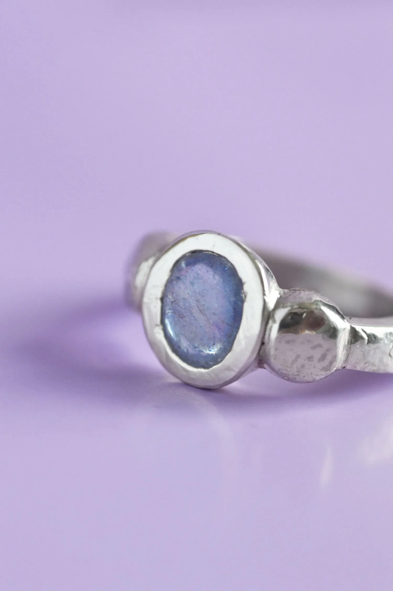 Juniper Blue Sapphire Silver Ring 826-02