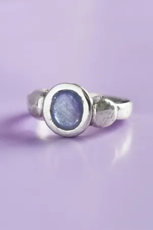 Juniper Blue Sapphire Silver Ring 826-02