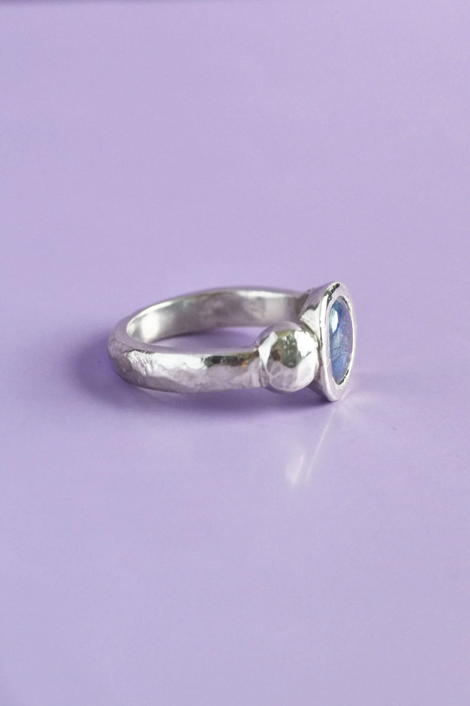 Juniper Blue Sapphire Silver Ring 826-02