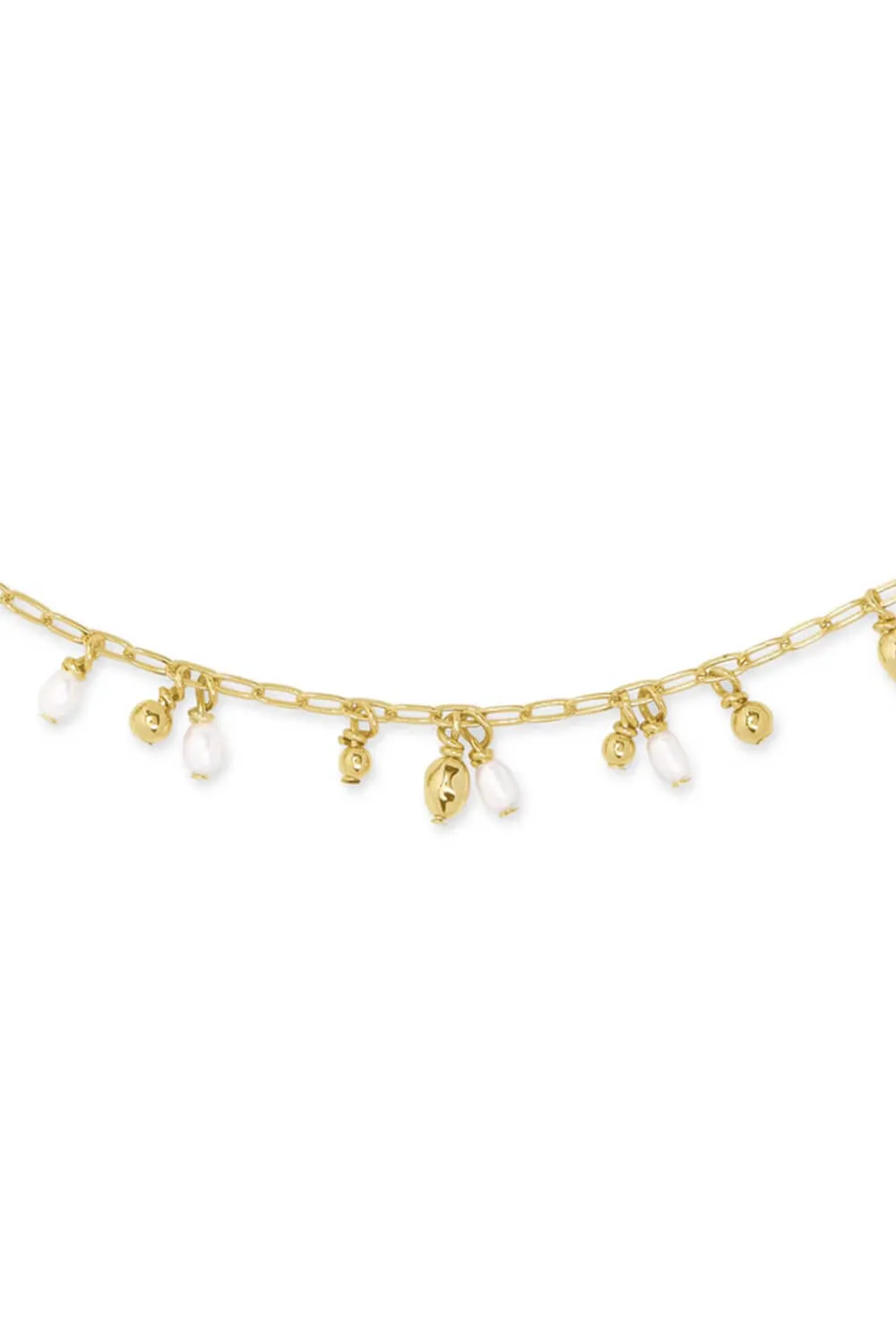 Kendra Scott Mollie Gold Choker Necklace in White Pearl | 4217718741