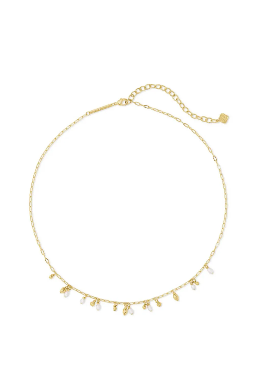 Kendra Scott Mollie Gold Choker Necklace in White Pearl | 4217718741