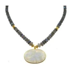 Labradorite and Moonstone Necklace