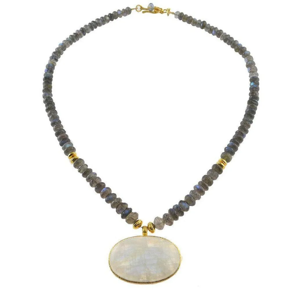 Labradorite and Moonstone Necklace