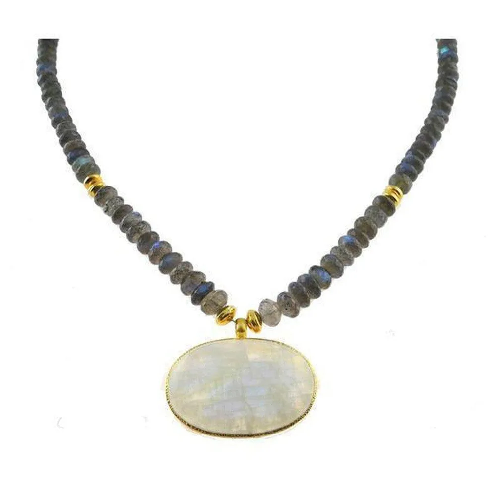 Labradorite and Moonstone Necklace
