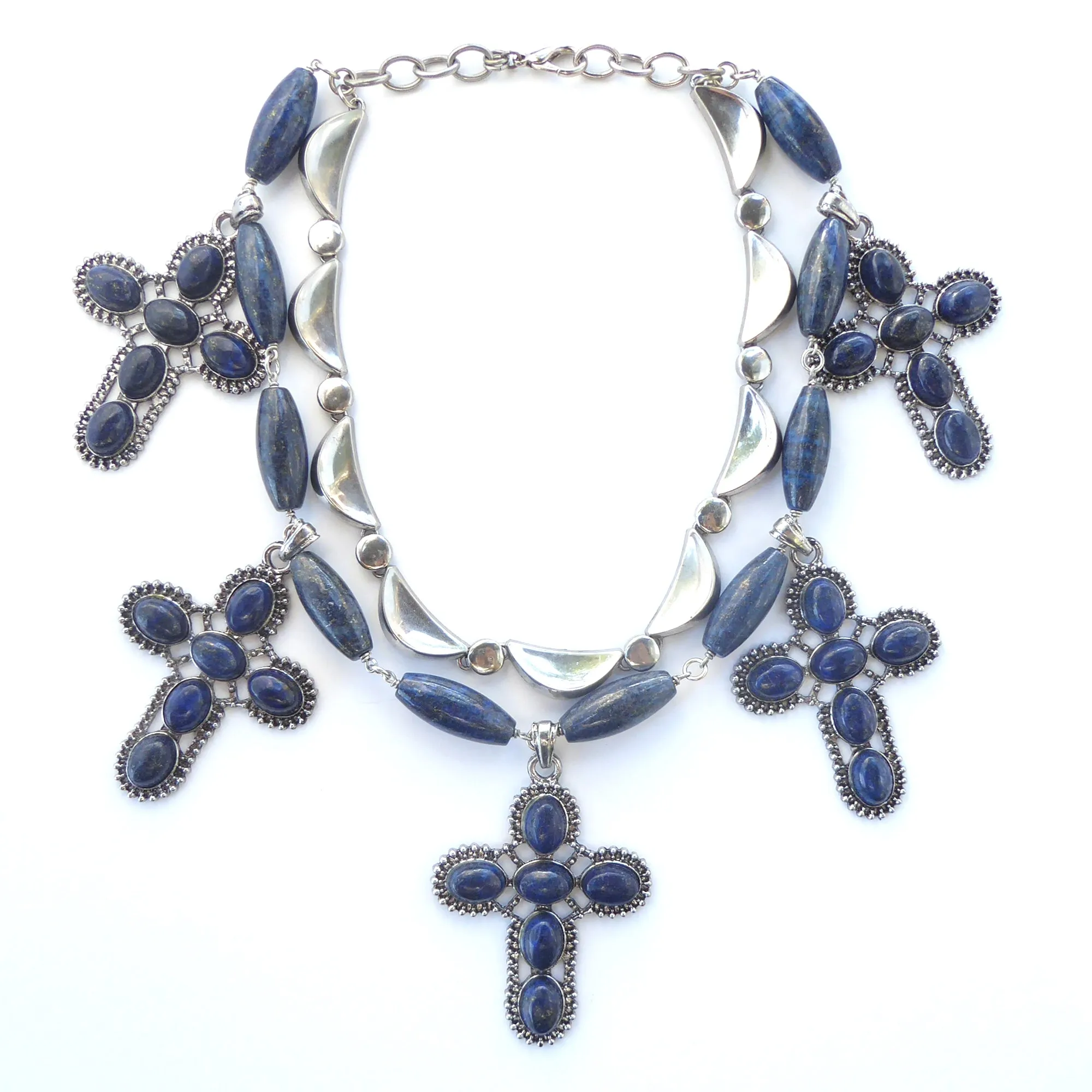 Lapis lazuli cross necklace