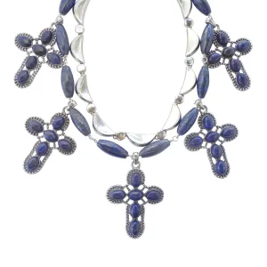 Lapis lazuli cross necklace