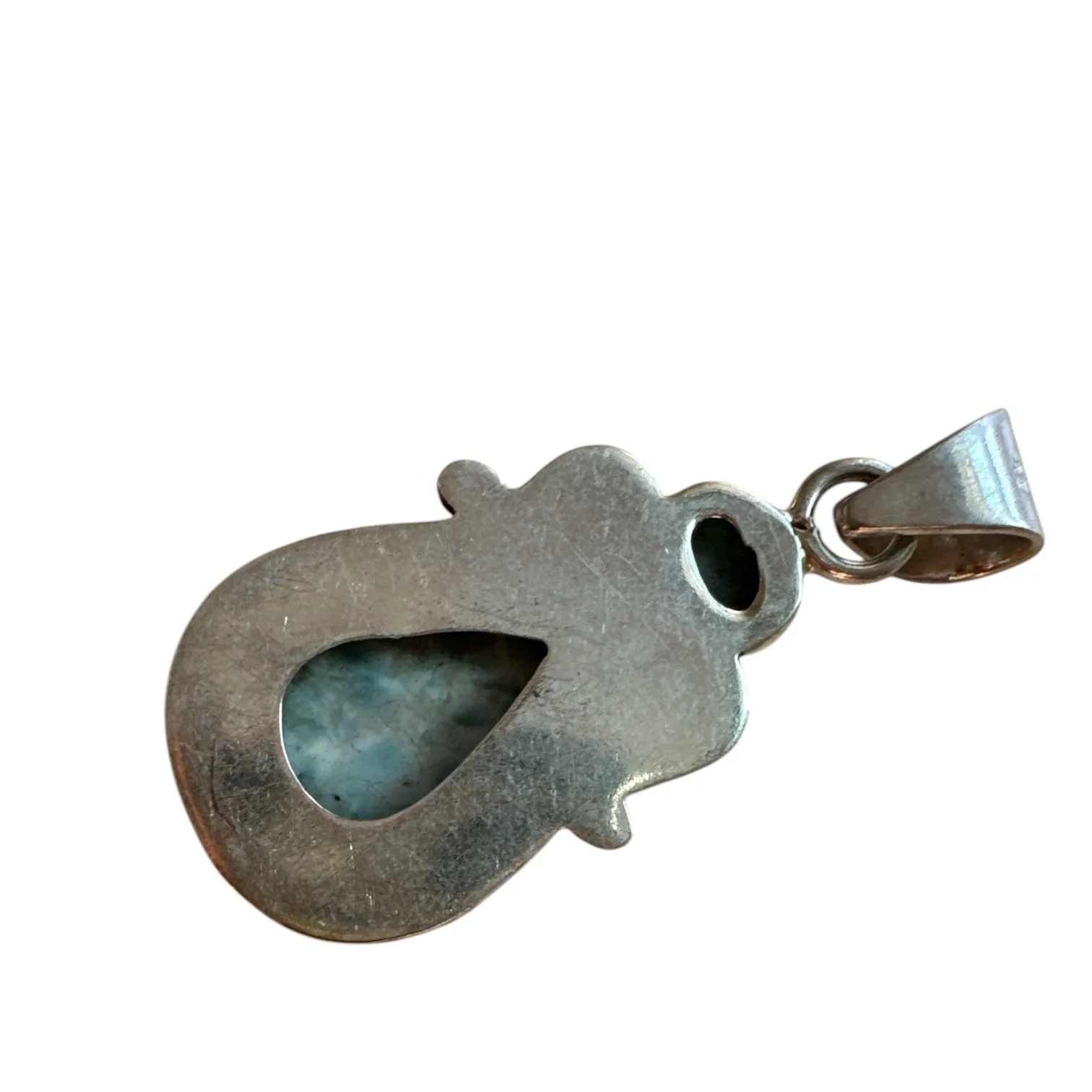 Larimar Solid 925 Sterling Silver Pendant